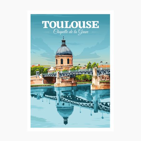 PRINTYMANIA Affiche TOULOUSE 30 x 40 cm