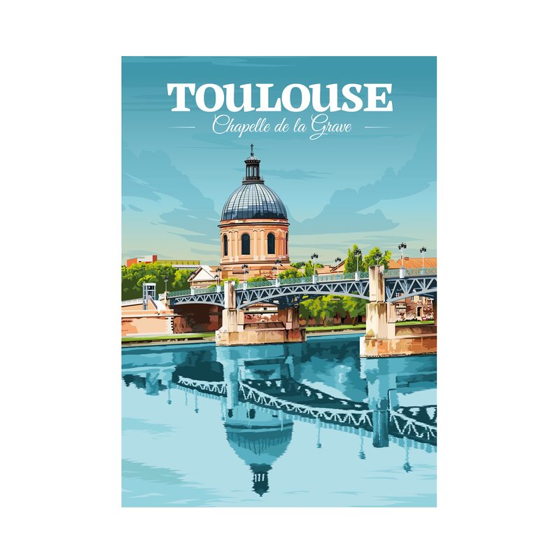 Affiche TOULOUSE 30 x 40 cm