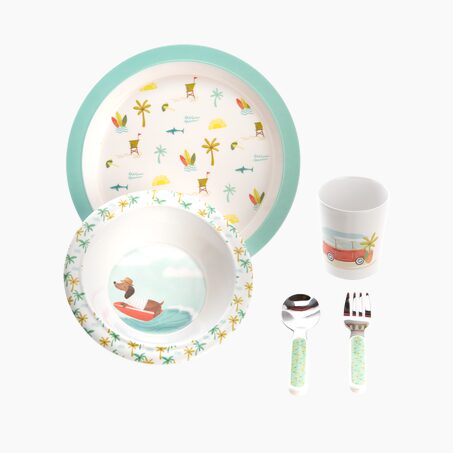 Amadeus Cades Set repas MARCEL coloris blanc / vert