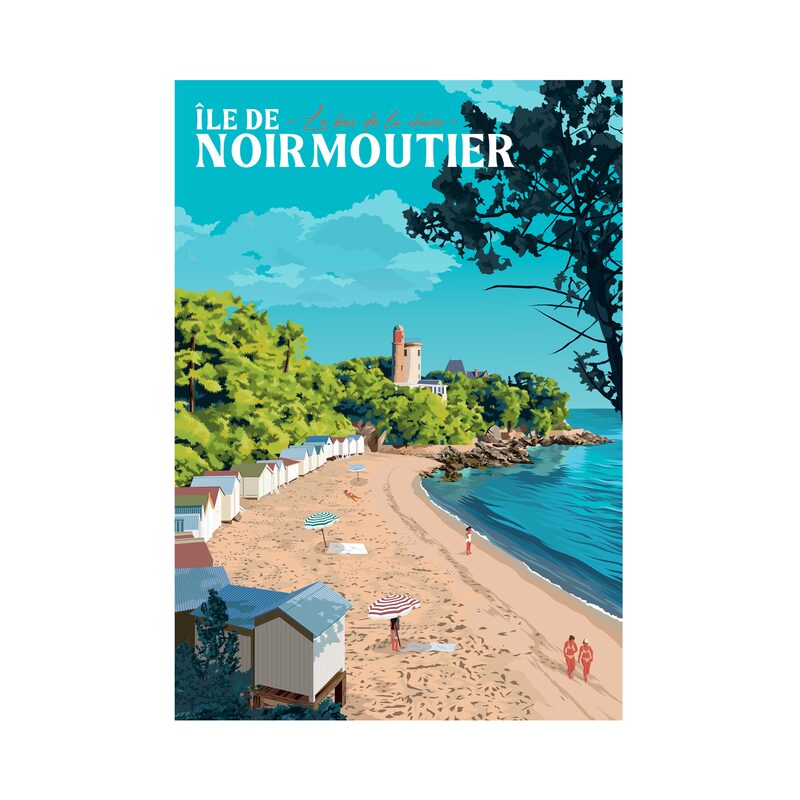 Affiche ÎLE DE NOIRMOUTIER 30 x 40 cm