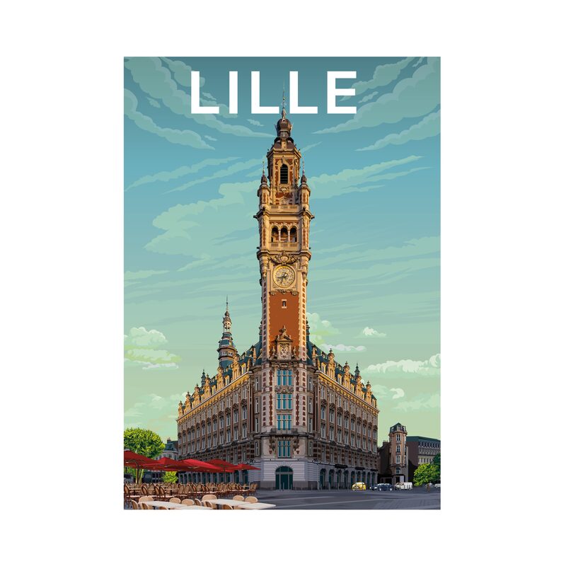 Affiche LILLE 30 x 40 cm