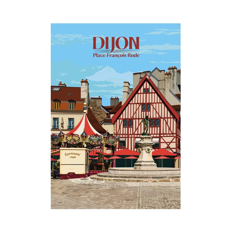 Affiche DIJON 30 x 40 cm