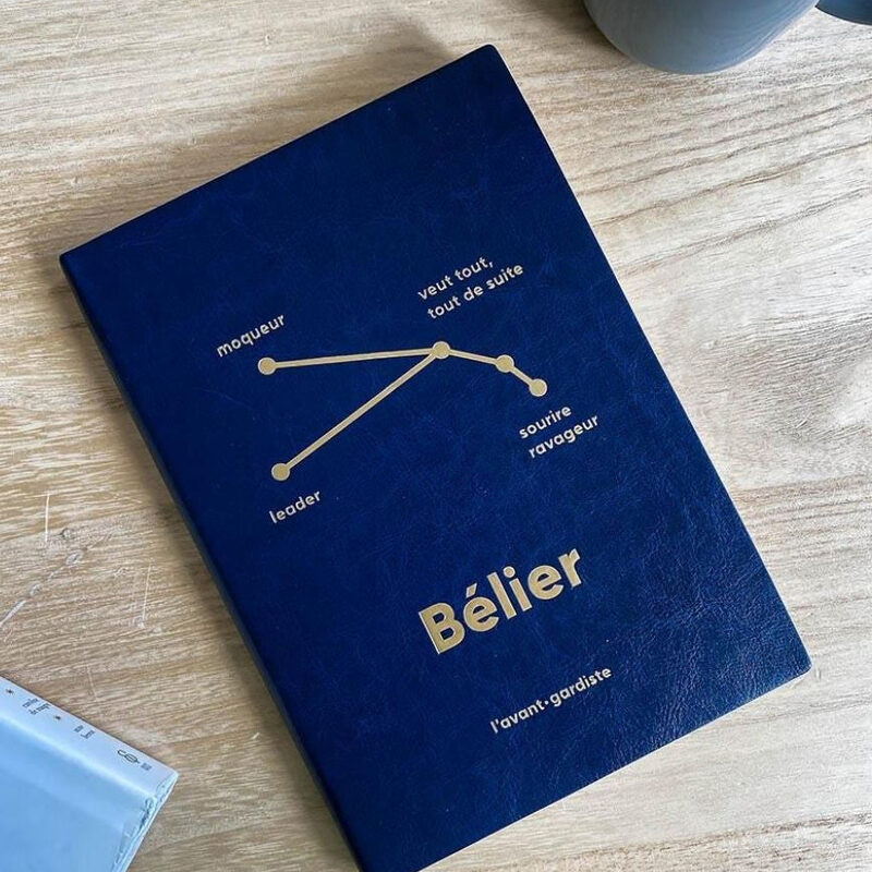 Carnet ASTRO BELIER coloris bleu