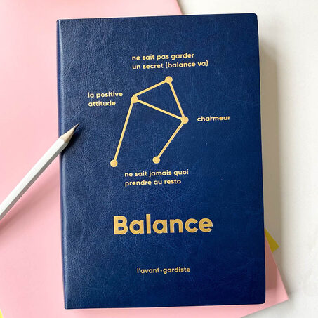 Carnet ASTRO BALANCE coloris bleu