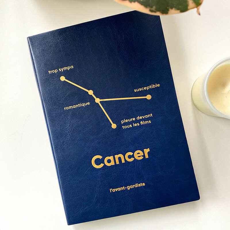 Carnet ASTRO CANCER coloris bleu