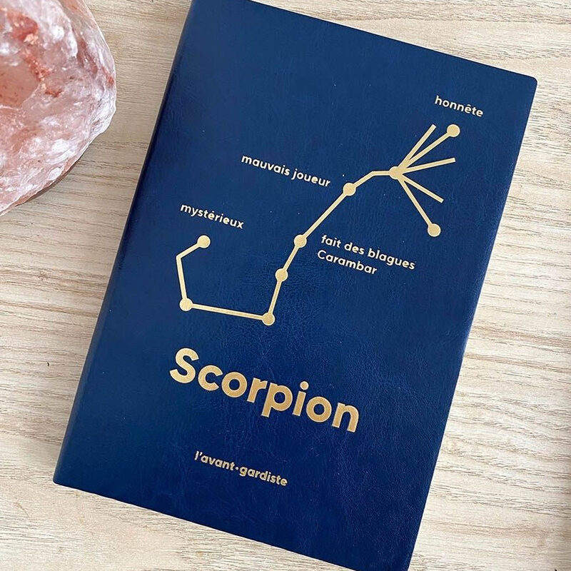 Carnet ASTRO SCORPION coloris bleu