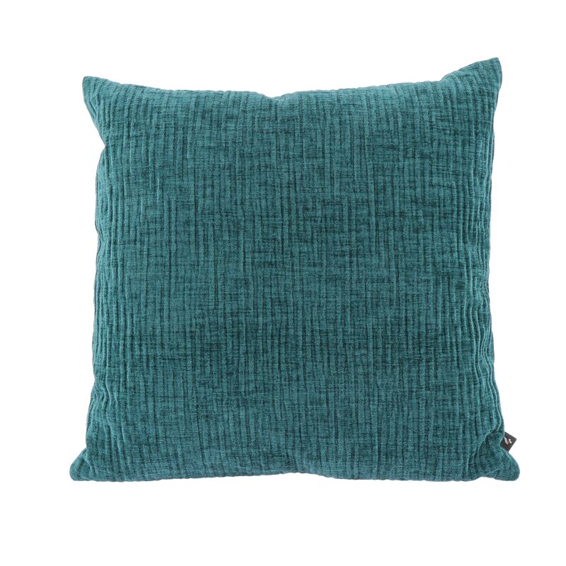 Coussin MEANDOR coloris bleu turquoise 44 x 44 cm