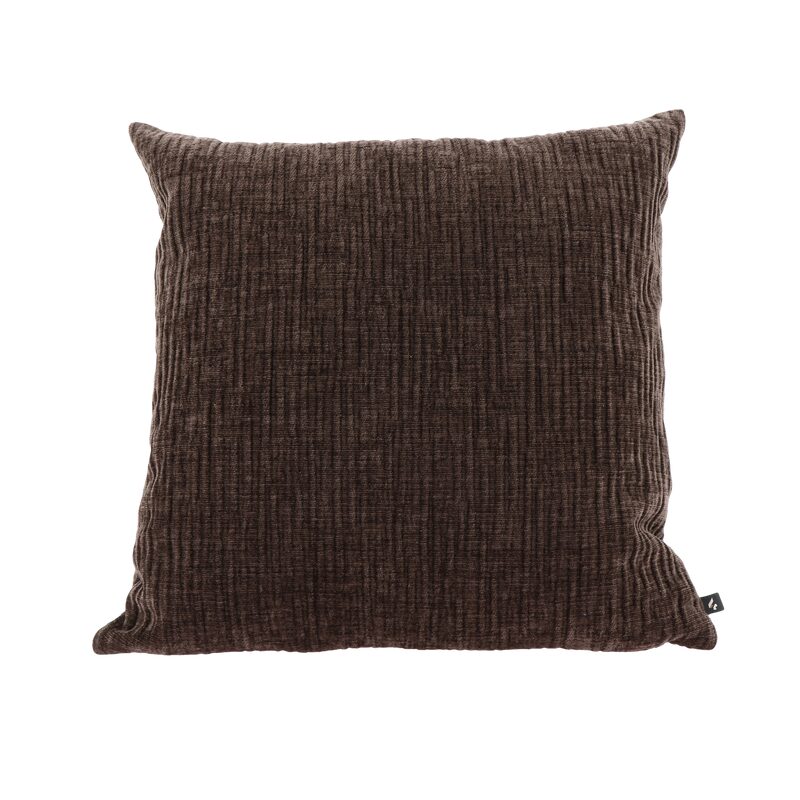 Coussin MEANDOR coloris Brun chocolat 44 x 44 cm