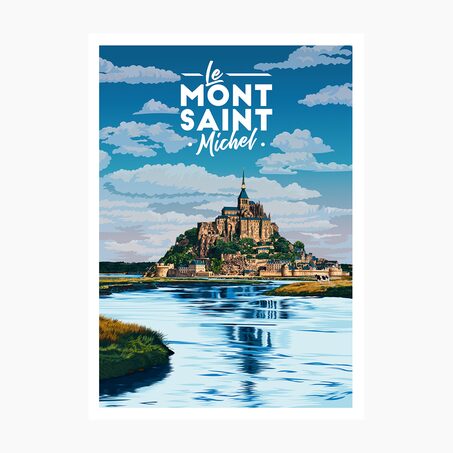 PRINTYMANIA Affiche MONT SAINT-MICHEL 30 x 40 cm