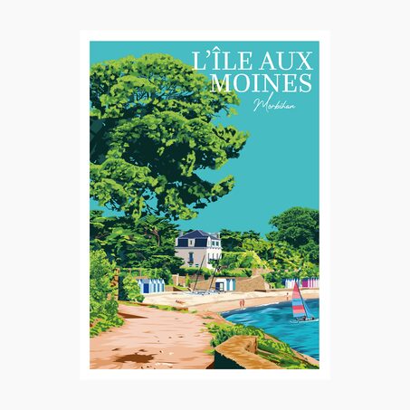 PRINTYMANIA Affiche ÎLE AUX MOINES 30 x 40 cm