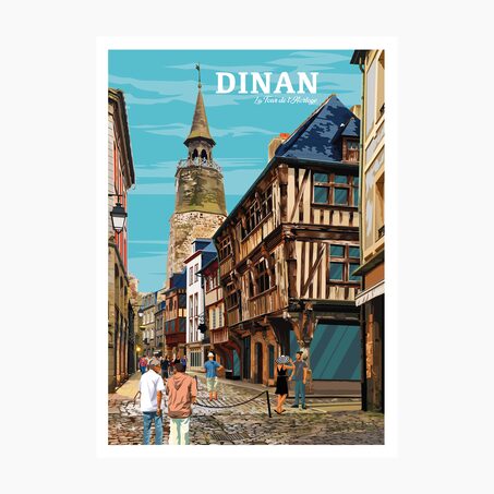 PRINTYMANIA Affiche DINAN 30 x 40 cm