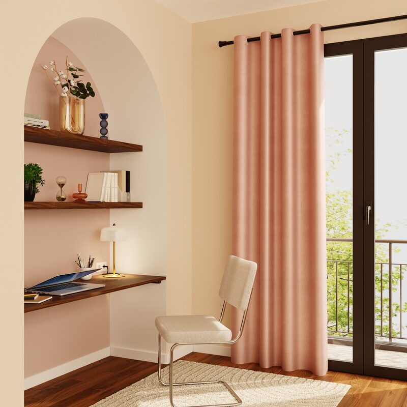 Rideau GRAZIA coloris rose clair 140 x 240 cm
