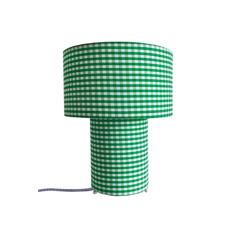 Lampe à poser ELISA coloris Blanc et vert 28 x 23 cm