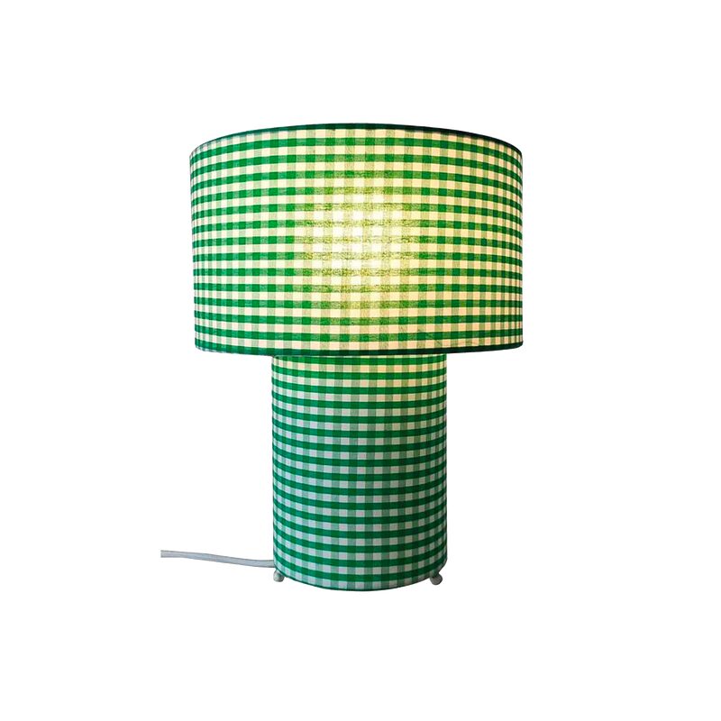 Lampe à poser ELISA coloris Blanc et vert 28 x 23 cm