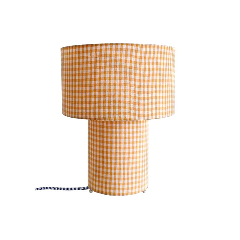 Lampe à poser ELISA coloris Blanc et orange 28 x 23 cm