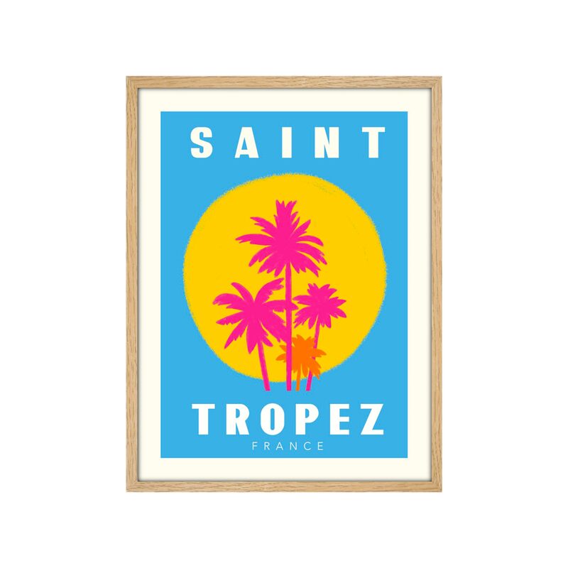 Image sous verre SAINT TROPEZ 30 x 45 cm