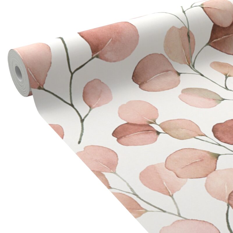 Papier peint intissé ADELIE coloris rose poudré