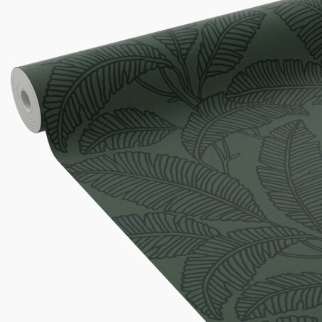 Papier peint intissé TEORA coloris Vert foncé