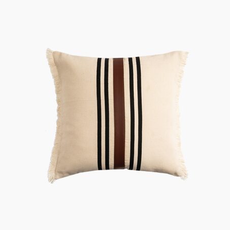 Coussin PARKER coloris brun 45 x 45 cm