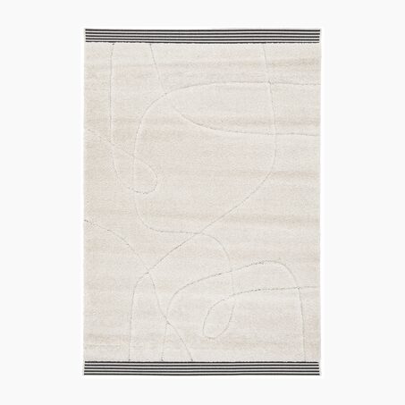 Tapis ARA coloris blanc cassé/noir 200 x 290 cm