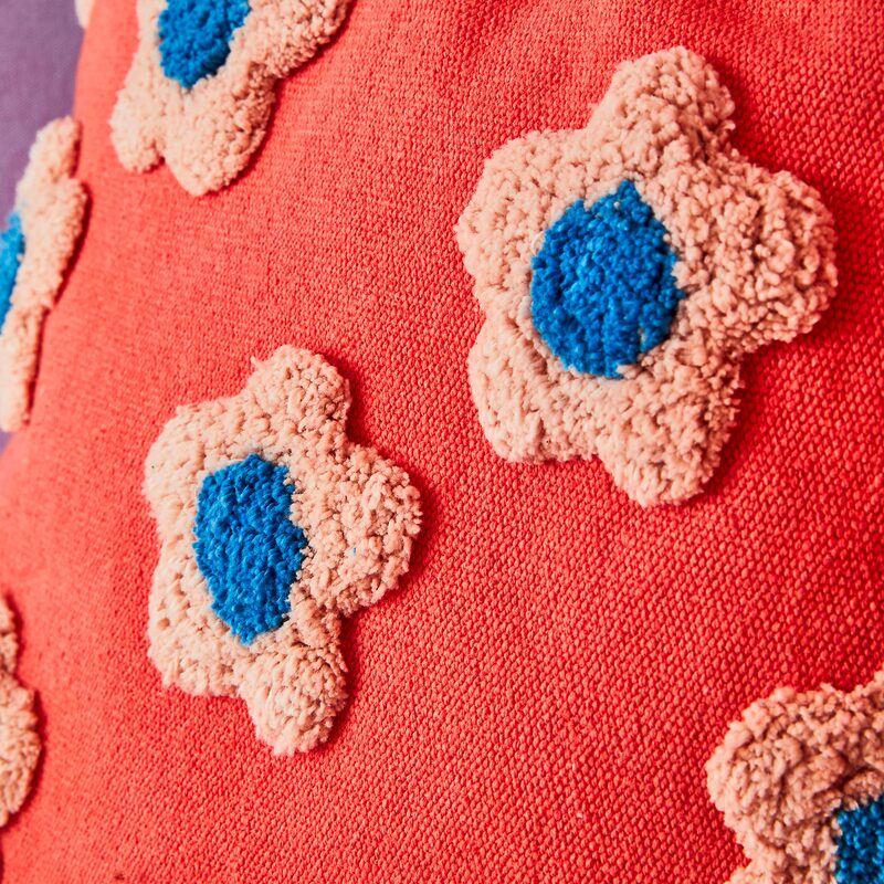 Coussin LISIAN coloris saumon 40 x 40 cm