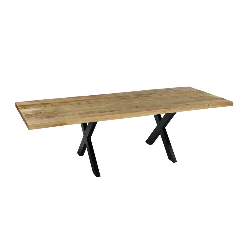 Table extensible KHAN coloris manguier 100 x 180 cm