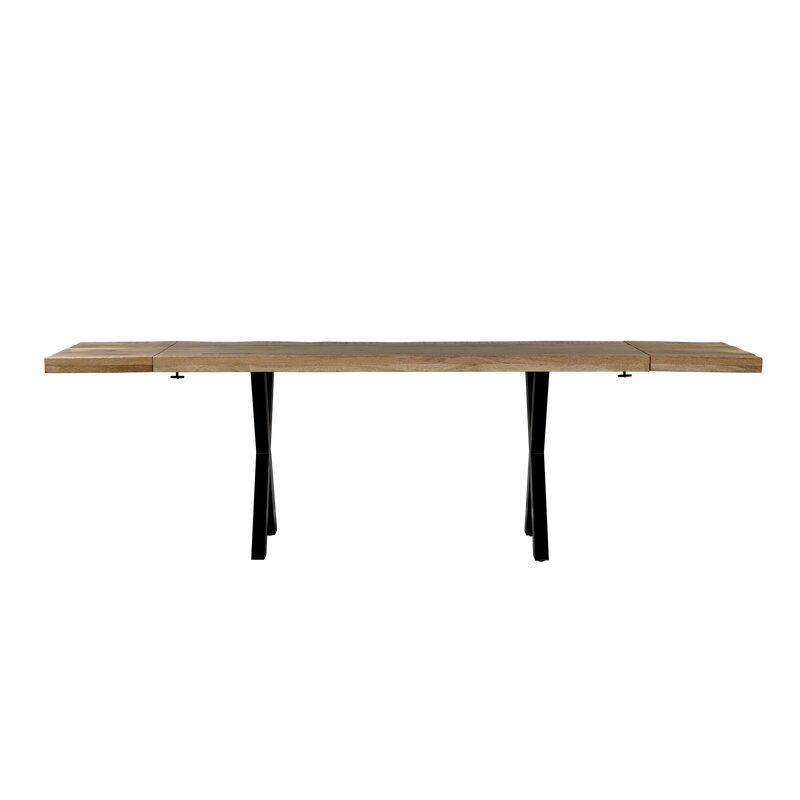 Table extensible KHAN coloris manguier 100 x 180 cm