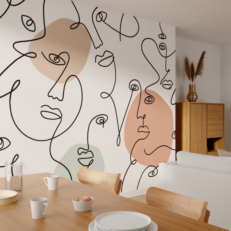 Papier peint panoramique XL VISAGES XL 300 x 270 cm