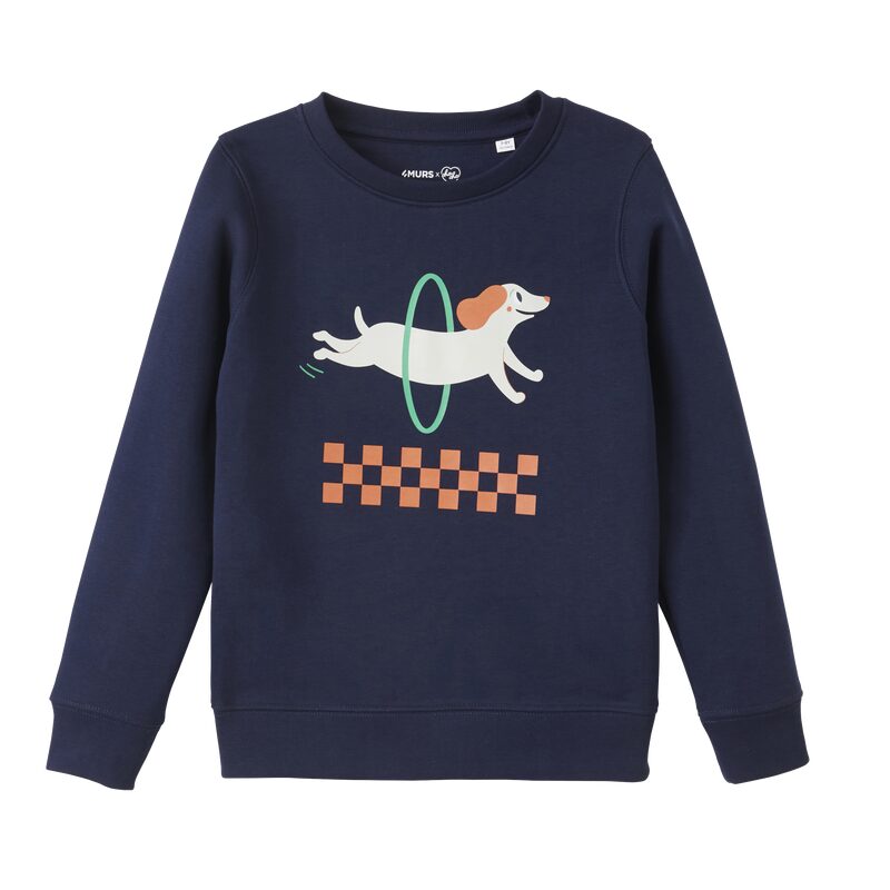 Sweat sans capuche CHACHIEN coloris bleu marine