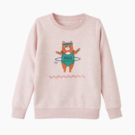 4MURS Sweat sans capuche CHACHAT coloris Rose chiné