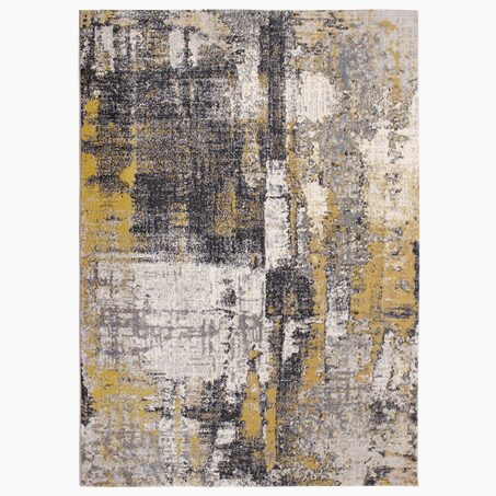 Tapis BARRY coloris gris jaune 160 x 230 cm