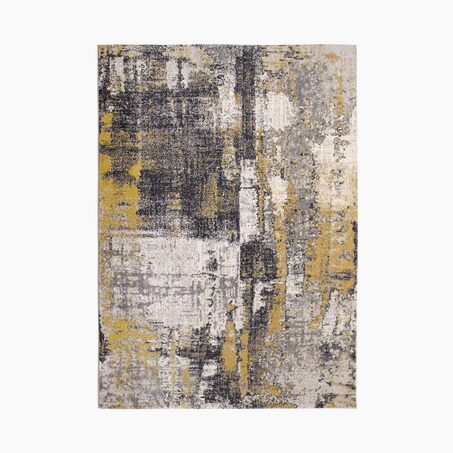 Tapis BARRY coloris gris jaune 120 x 170 cm