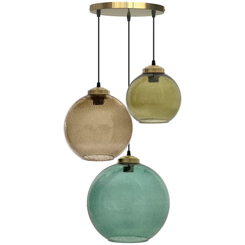 Suspension SARAGOSSE coloris eucalyptus terre olive 30 x 30 cm