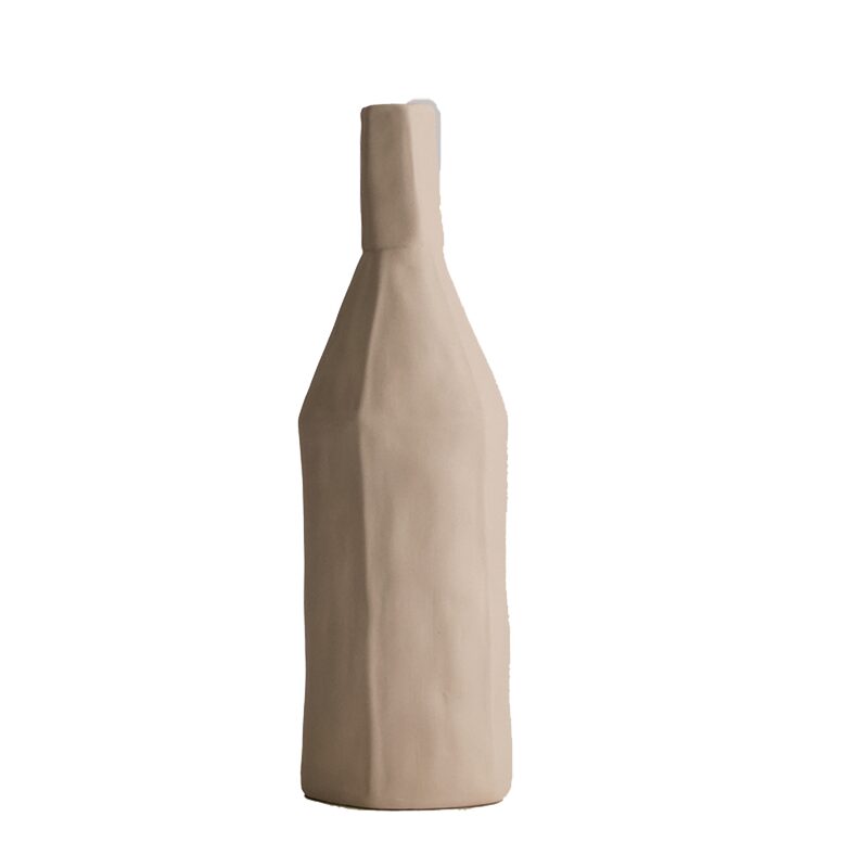 Bouteille décorative FLOKO coloris gris