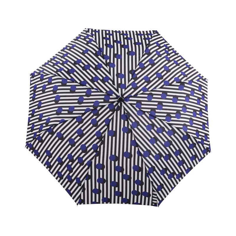 Parapluie ÉCOLOGIQUE À POIS coloris Bleu, blanc