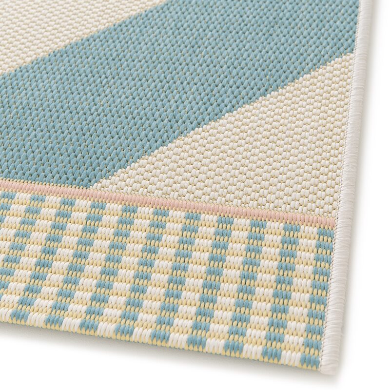 Tapis extérieur GONZO coloris vert bleu 120 x 170 cm