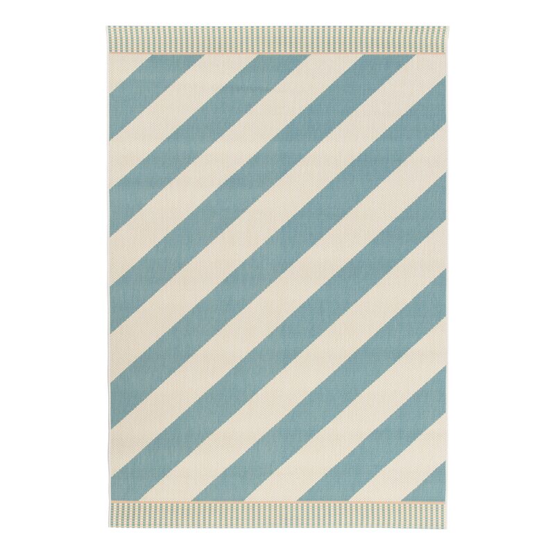 Tapis extérieur GONZO coloris vert bleu 120 x 170 cm