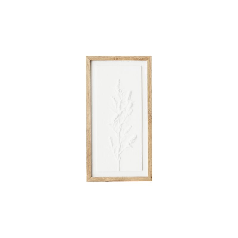 Tableau embelli FLORA coloris blanc