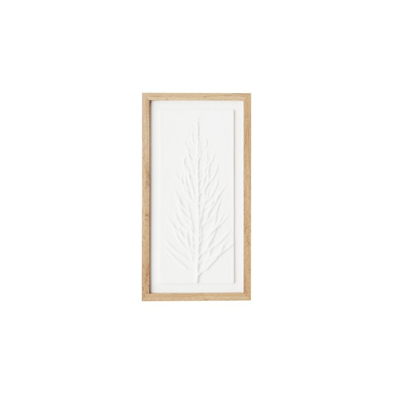 Tableau embelli FLORA coloris blanc