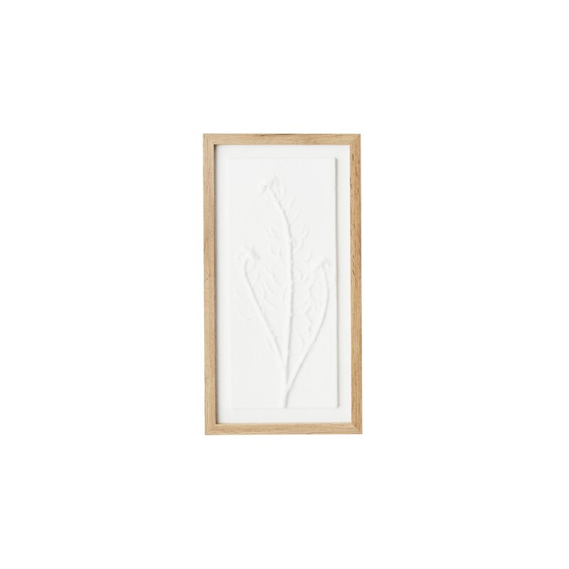 Tableau embelli FLORA coloris blanc