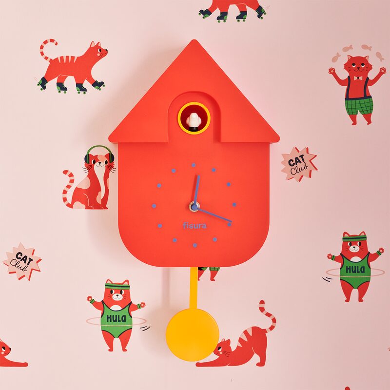 Horloge MAISON COUCOU coloris rouge