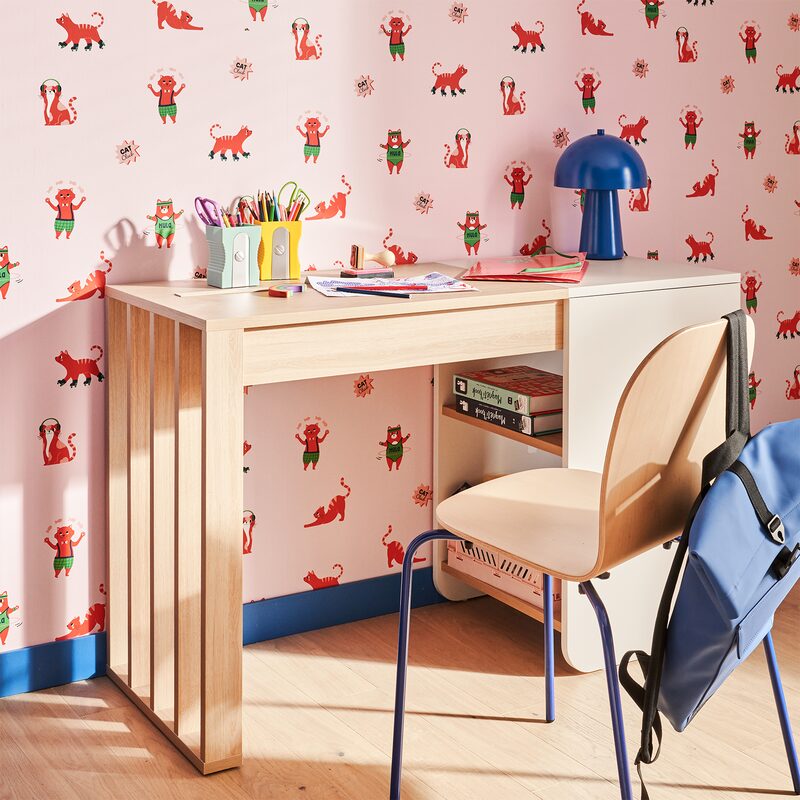 Bureau modulable SLIDE coloris pierre de lune