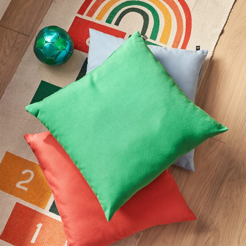 Coussin FIUME coloris vert gazon 44 x 44 cm