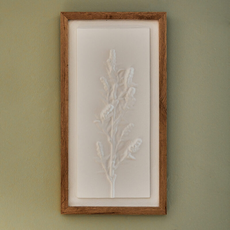 Tableau embelli FLORA coloris blanc