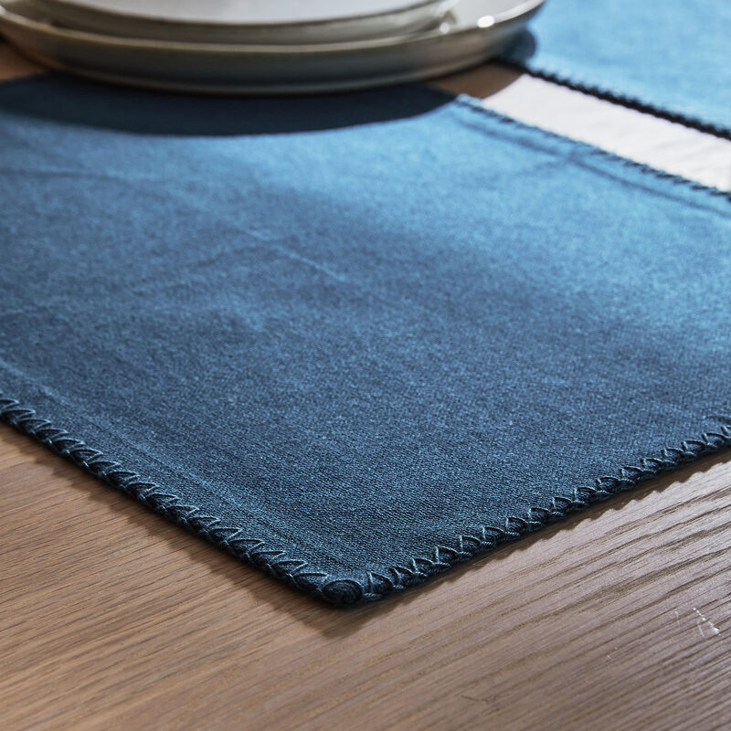 Set de table DELIA coloris bleu canard