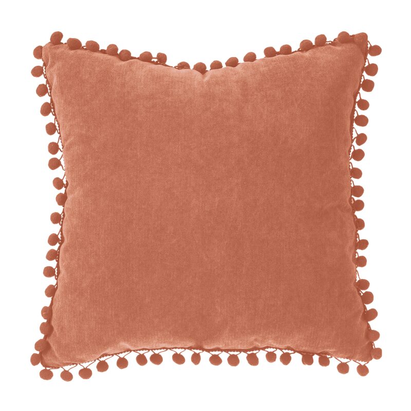 Coussin BOMMEL coloris terracotta 40 x 40 cm