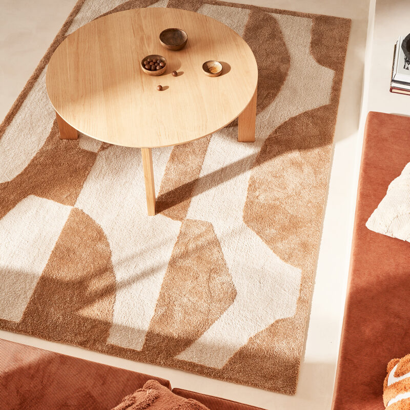 Tapis NATIVE coloris brun sable 160 x 230 cm