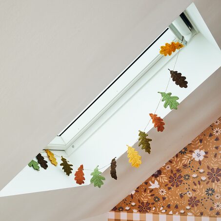 Guirlande GUIRLANDE FEUILLES coloris Marron / verre / jaune / orange