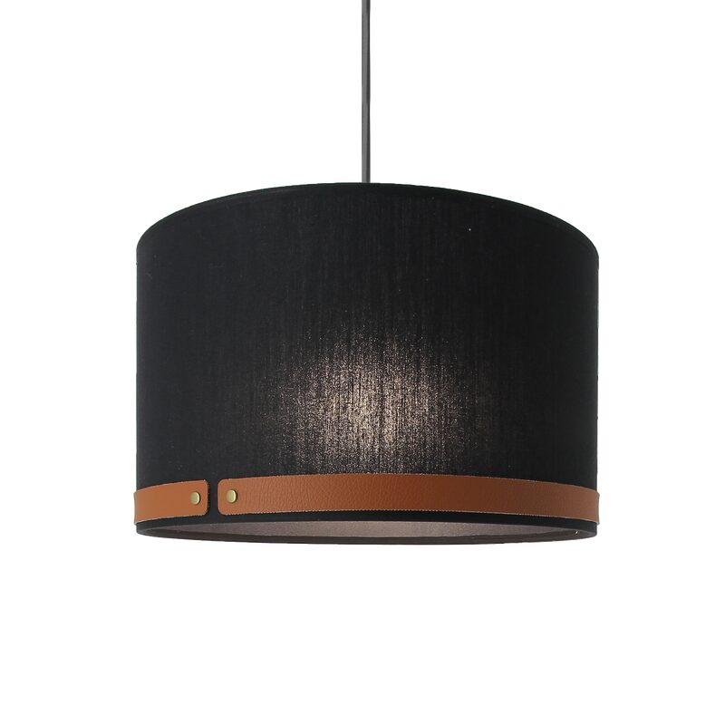 Suspension NESTOR coloris noir/brun 18 x 29 cm