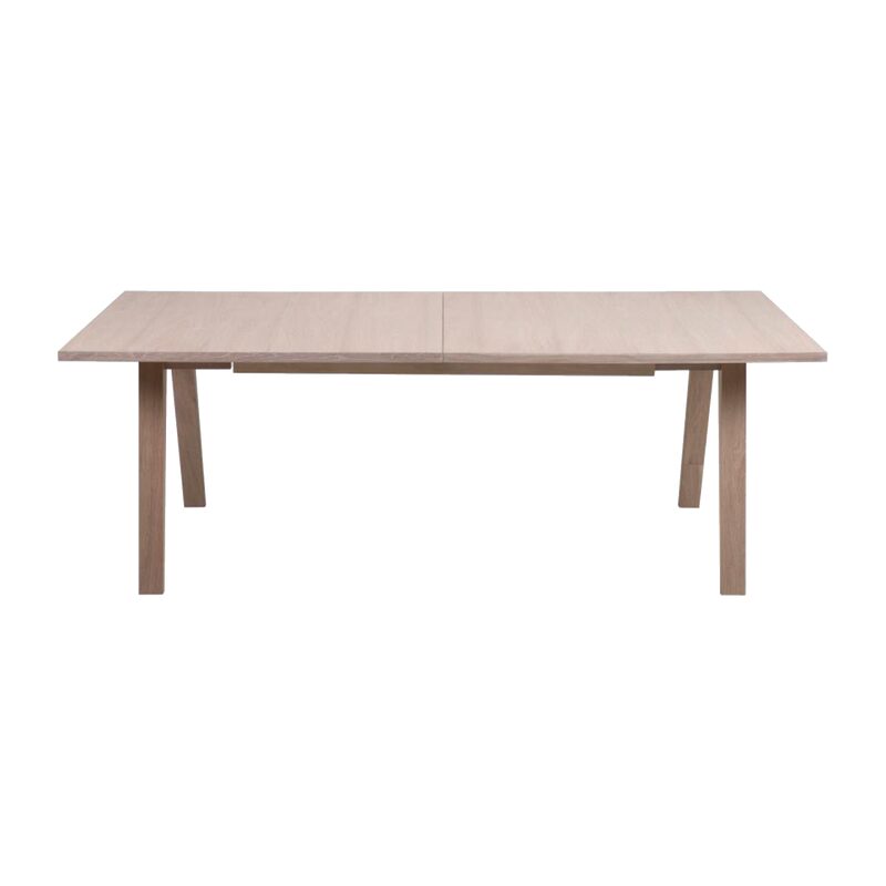 Table extensible ALINE coloris chêne blanchi 100 x 210 cm